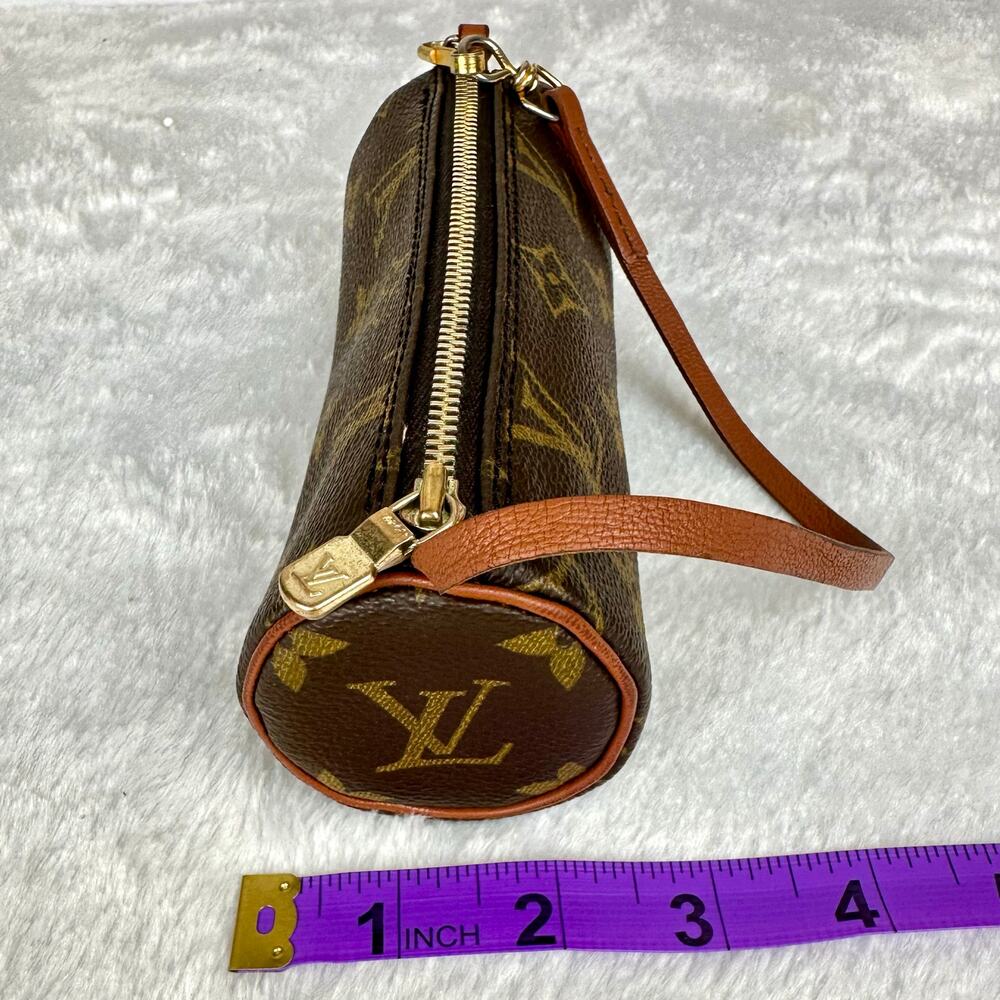 LOUIS VUITTON Monogram Mini PapillonVintage Pouch wristlet Excellent RARE! GIFT - Picture 9 of 9